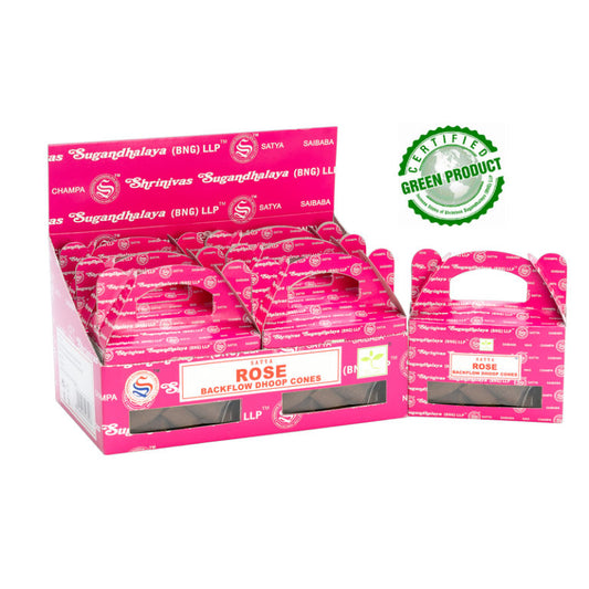 Satya Rose Backflow Dhoop Cone 24 Cone ( HSN - 33074100 )
