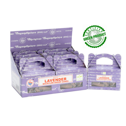 Satya Lavender Backflow Dhoop Cone 24 Cone ( HSN - 33074100 )
