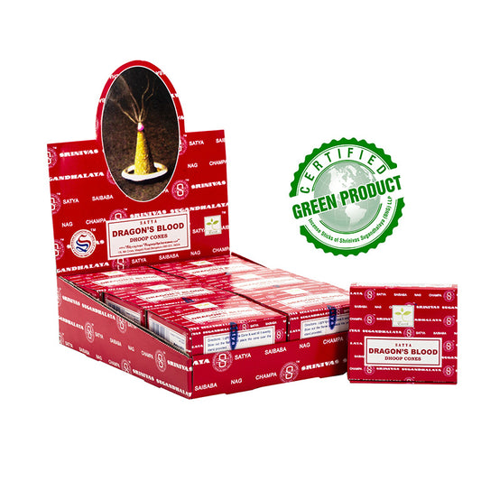 Satya Dragon’s Blood Dhoop Cone 12 Cone ( HSN - 33074100 )