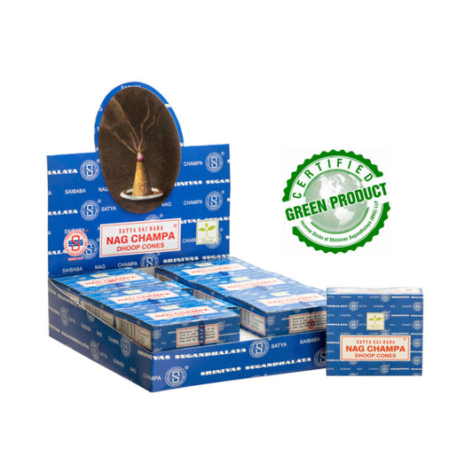 Satya Nagchampa Dhoop Cone 12 Cone (HSN - 33074100)