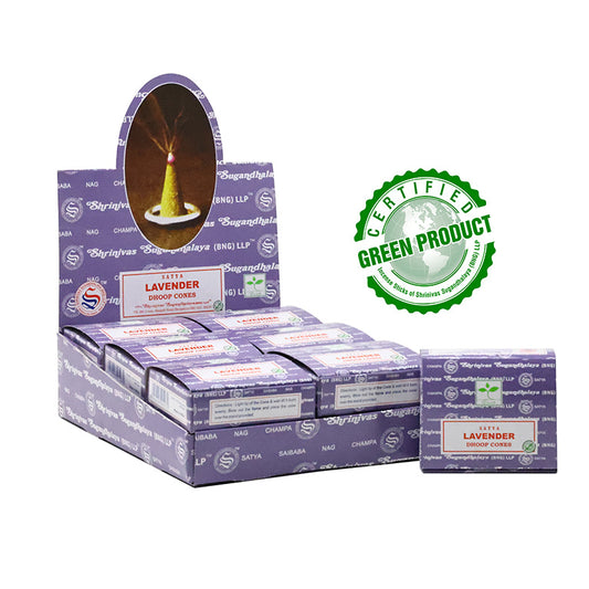 Satya Lavender Dhoop Cone 12 Cone ( HSN - 33074100 )