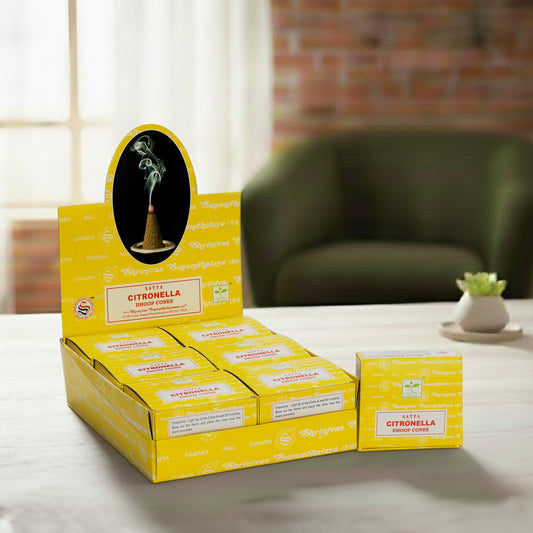 Satya Citronella Dhoop Cone 12 Cone ( HSN - 33074100 )