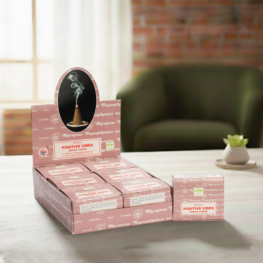 Satya Positive Vibes Dhoop Cone 12 Cone ( HSN - 33074100 )