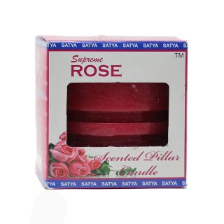 Supreme Rose Scented Pillar Candle (HSN : 34060010)