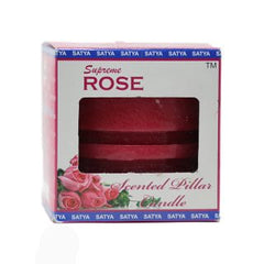 Supreme Rose Scented Pillar Candle (HSN : 34060010)