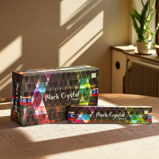 Satya Black Crystal Incense  15 Gms ( HSN - 33074100 )