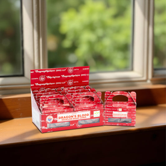 Satya Dragon’s Blood Backflow Dhoop Cone 24 Cone ( HSN - 33074100 )