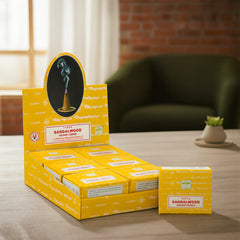 Satya Sandal Wood Dhoop cone 12 Cone ( HSN - 33074100 )